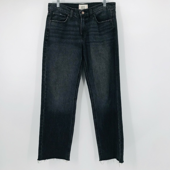 BDG Mid Rise Cowgirl Straight Leg Jeans Washed Black Size 28 - Picture 1 of 8